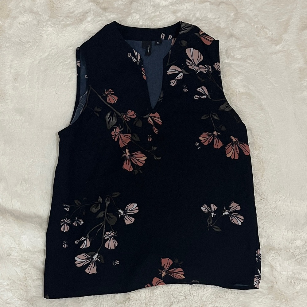 Vero Moda Black and Pink Floral Blouse